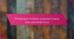 Photographer Portfolio: Evaluation Criteria, Style, and Family Focus