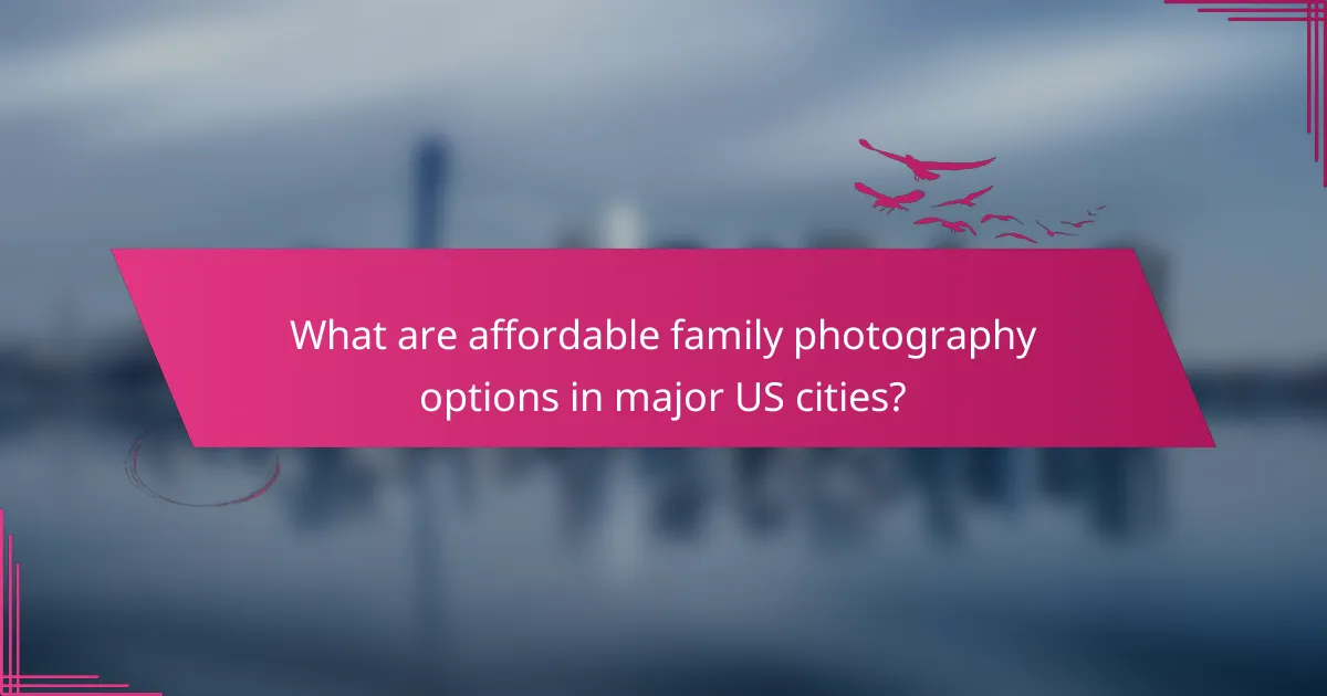 What are affordable family photography options in major US cities?