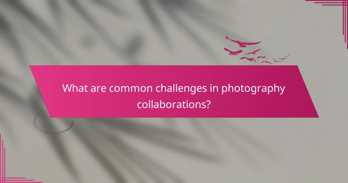 What are common challenges in photography collaborations?